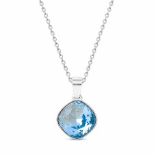 Kaklo papuošalas moterims DiamondSky „Glare II (Aquamarine)“ su Swarovski kristalais