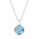 Kaklo papuošalas moterims DiamondSky „Glare II (Aquamarine)“ su Swarovski kristalais