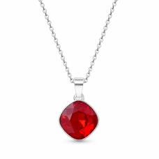 Sidabrinis pakabukas „Glare II (Siam)“ su Swarovski® kristalais