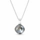925 Sterling Silver Pendant “Glare II (Silver Night)” created with Crystals by Swarovski®