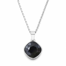 Sidabrinis pakabukas „Glare II (Jet)“ su Swarovski® kristalais