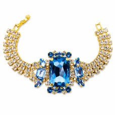 Apyrankė „Aurora (Aquamarine / Light Sapphire Shimmer / Light Sapphire / Reinvented Cool Blue)“ su Swarovski® kristalais