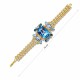 Apyrankė „Aurora (Aquamarine / Light Sapphire Shimmer / Light Sapphire / Reinvented Cool Blue)“ su Swarovski® kristalais
