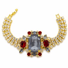 Apyrankė „Aurora (Dark Grey Ignite / Light Siam)“ su Swarovski® kristalais