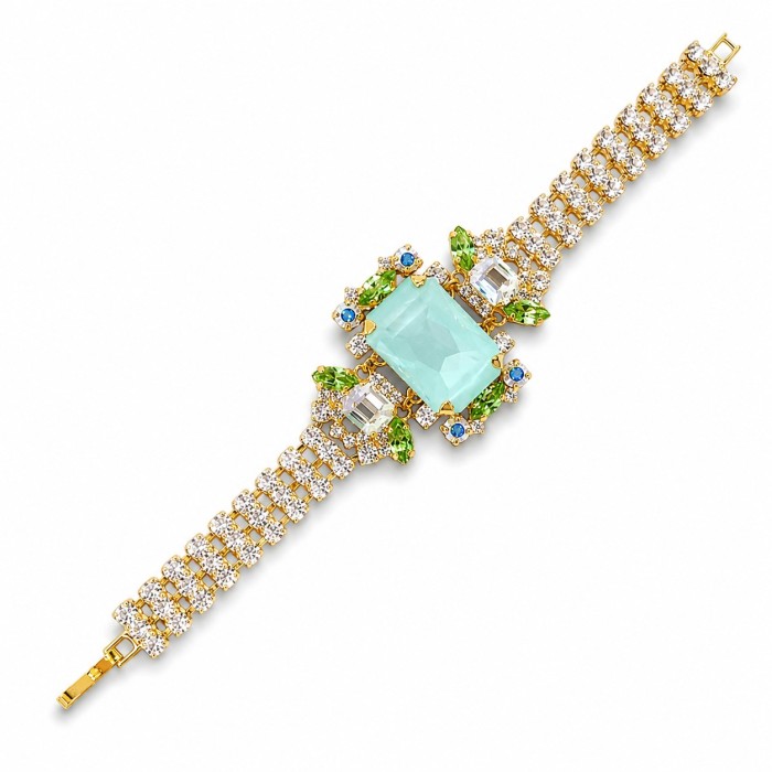 Apyrankė „Aurora (Soft Mint Ignite / Moonlight / Reinvented Peridot / Aurora Boreale)“ su Swarovski® kristalais