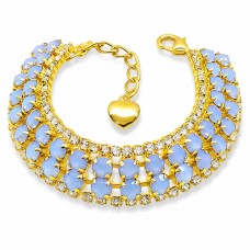 Apyrankė moterims DiamondSky „Dangaus Šnabždesys (Air Blue Opal)“ su Preciosa® kristalais