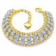 Bracelet “Celestial Whisper (Air Blue Opal)” (Light Sapphire Opal) with Preciosa® crystals