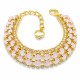 Bracelet “Celestial Whisper (Rose Water Opal)” (Rose Opal) with Preciosa® crystals
