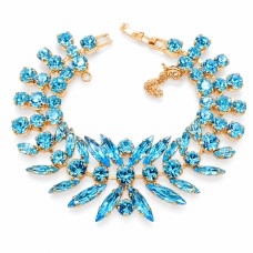 Apyrankė moterims DiamondSky „Krištolinis gundymas (Aqua Bohemica)“ su Preciosa® kristalais