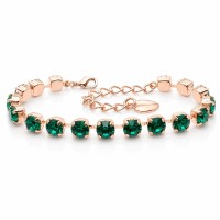 Apyrankė moterims DiamondSky „Klasika III (Emerald)“ su Swarovski kristalais