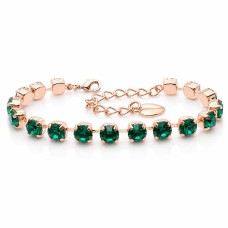 Apyrankė moterims DiamondSky „Klasika III (Emerald)“ su Swarovski kristalais