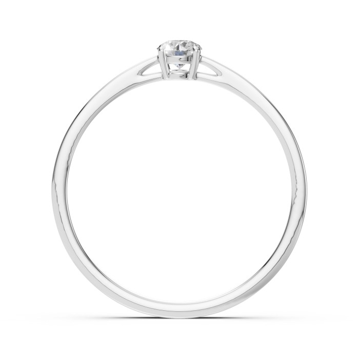 14K White Gold Diamond Ring “Solitaire XXII”