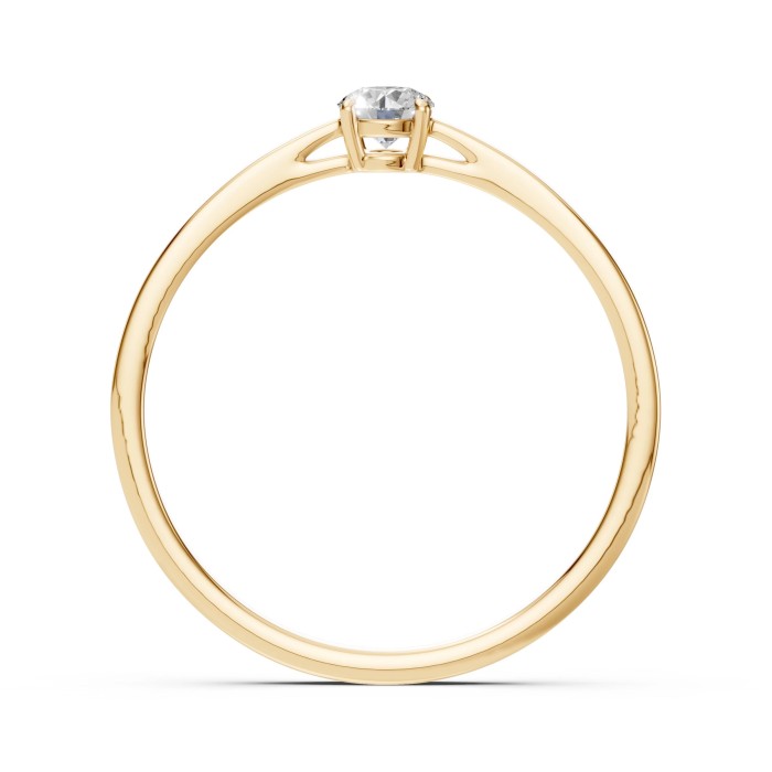 14K Yellow Gold Diamond Ring “Solitaire XXI”