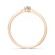 14K Red Gold Diamond Ring “Solitaire XX”