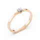 14K Red Gold Diamond Ring “Solitaire XVII”