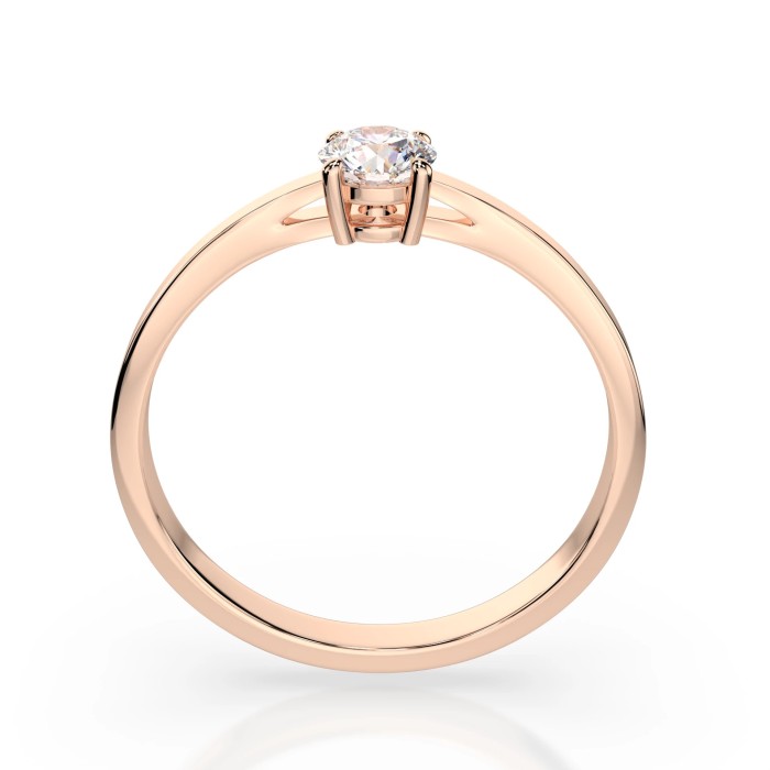 14K Red Gold Diamond Ring “Classic XXXI”