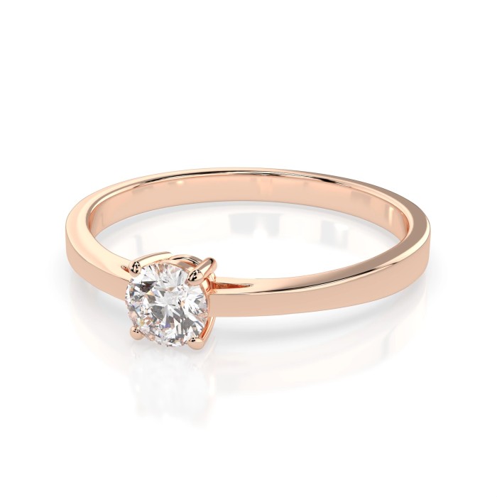 14K Red Gold Diamond Ring “Classic XXXI”