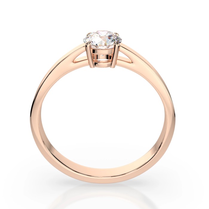 14K Red Gold Diamond Ring “Classic XXVIII”