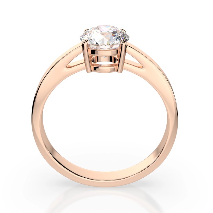 14K Red Gold Diamond Ring “Classic XXII”