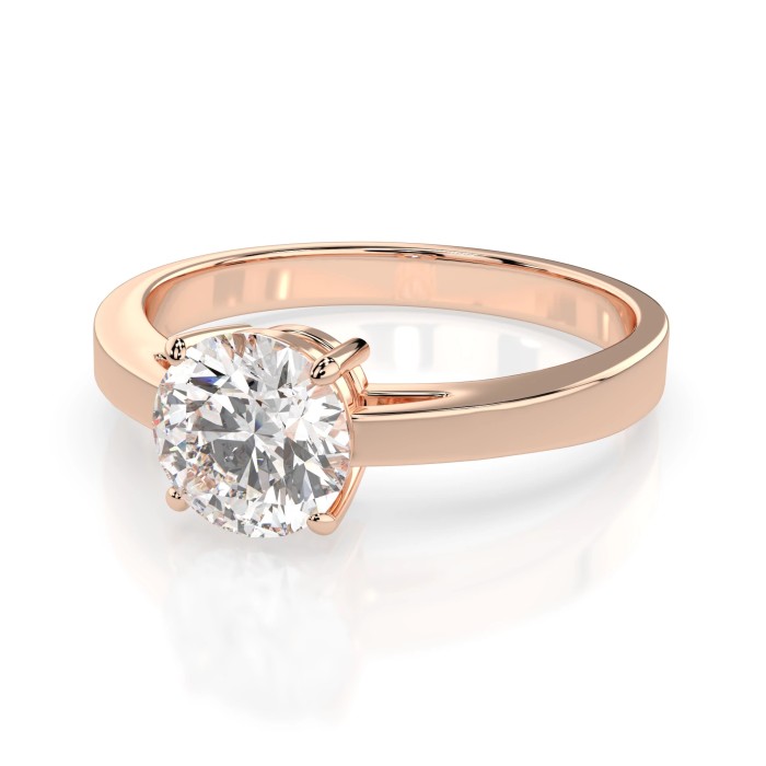 14K Red Gold Diamond Ring “Classic XXII”