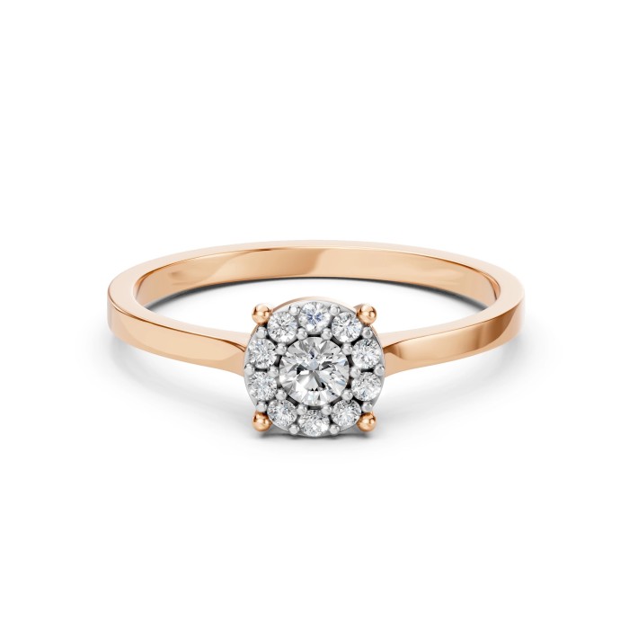 14K Red Gold Diamond Ring “Night Sky”