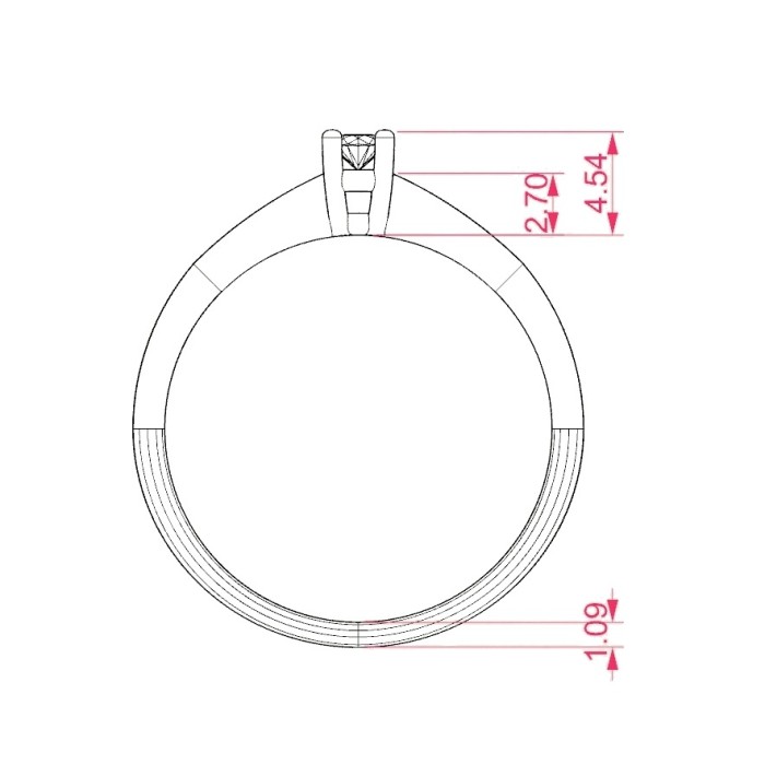14K White Gold Diamond Ring “Odessa XII”