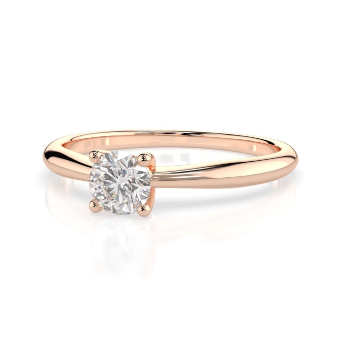 14K Red Gold Diamond Ring “New Classic XXVI”