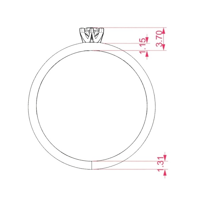 14K White Gold Diamond Ring “Tokyo LIX”