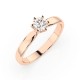 14K Red Gold Diamond Ring “Solitaire XXIX”