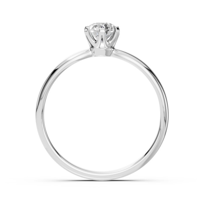 14K White Gold Diamond Ring “Solitaire XXVIII”
