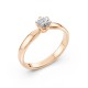 14K Red Gold Diamond Ring “Solitaire XXVI”