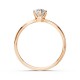 14K Red Gold Diamond Ring “Solitaire XXVI”