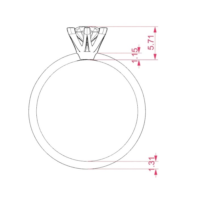 Auksinis žiedas su deimantais „Crown XIII“