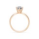 14K Red Gold Diamond Ring “Solitaire XXIII”