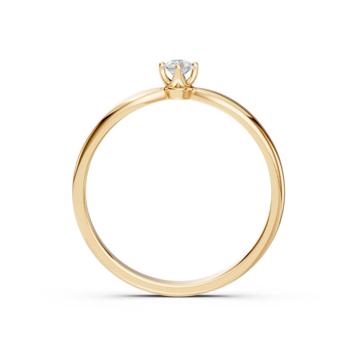 14K Yellow Gold Diamond Ring “Crown VII”