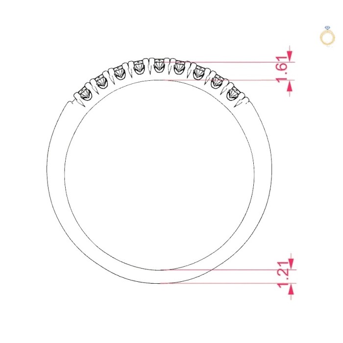14K White Gold Diamond Ring “Ariadne XII”
