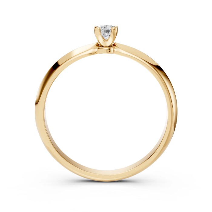 14K Yellow Gold Diamond Ring “Crown V”
