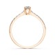 14K Red Gold Diamond Ring “Perfection X”