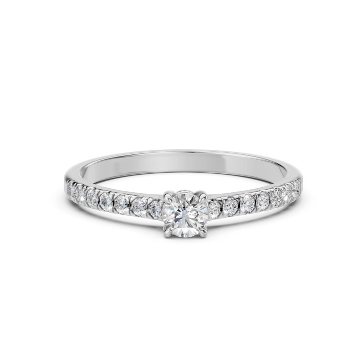 14K White Gold Diamond Ring “Perfection IX”