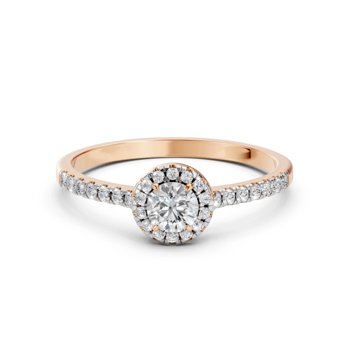 14K Red Gold Diamond Ring “Aria IV”