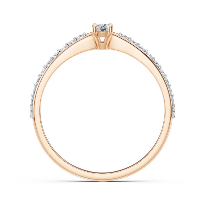 14K Red Gold Diamond Ring “Babylon XIII”