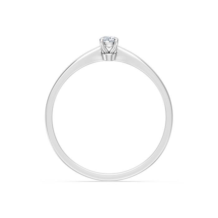 14K White Gold Diamond Ring “Solitaire XVI”