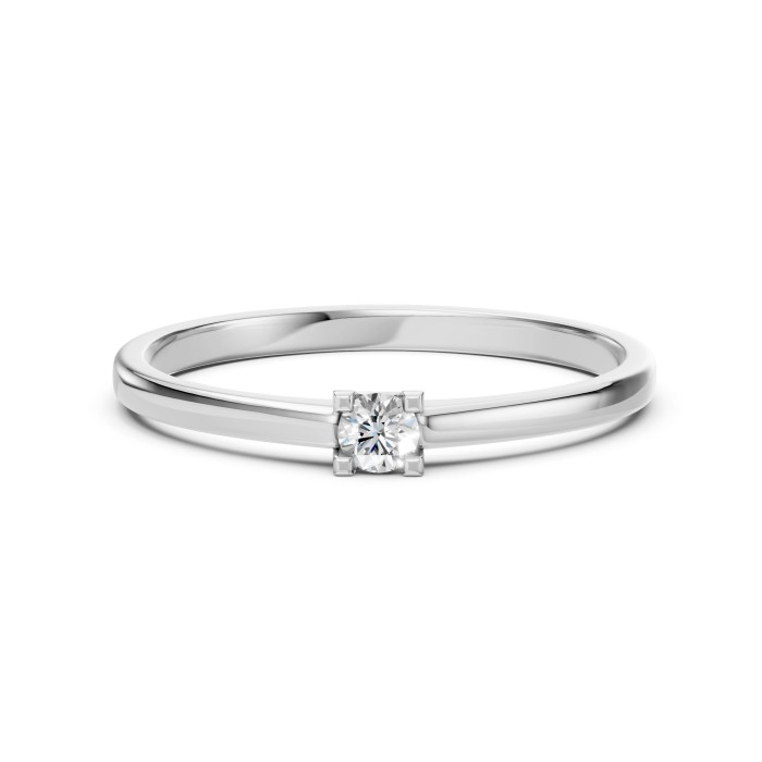 14K White Gold Diamond Ring “Eternal Spark IV”