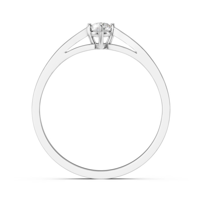 14K White Gold Diamond Ring “Solitaire XIII”