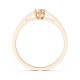 14K Red Gold Diamond Ring “Solitaire XI”