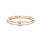 14K Red Gold Diamond Ring “Solitaire XI”