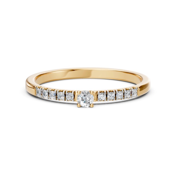 14K Yellow Gold Diamond Ring “Babylon XI”