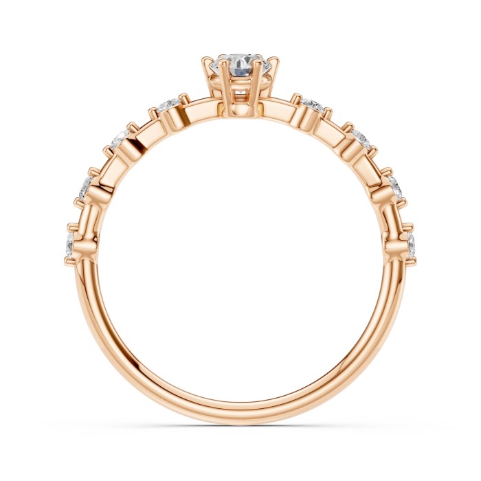 14K Red Gold Diamond Ring “Henry IV”