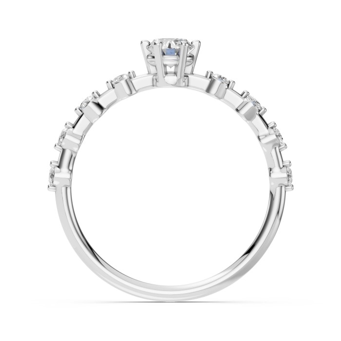 14K White Gold Diamond Ring “Beatrix IX”