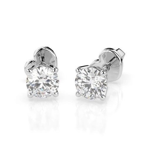 Auksiniai auskarai su deimantais „Diamond Heart IX“